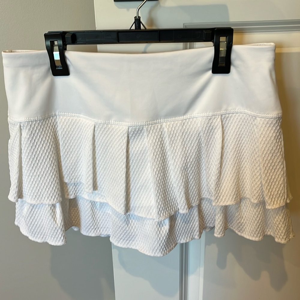 NWT Lucky in Love tennis skirt! Perfect white ruffle spring/summer tennis skirt